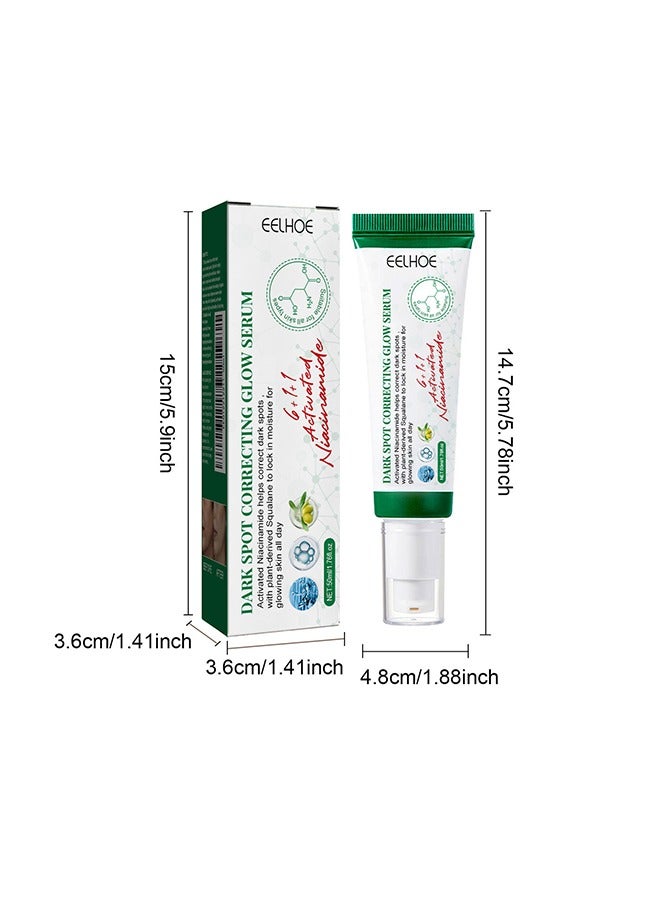 EELHOE Dark Spot Correcting Glow Serum - Moisturizing Whitening Brightening Serum - Dark Spot Treatment - Repair Dullness, for Acne Scars, Fine Lines, Hyperpigmentation and Dark Circles 50ml - Image 2