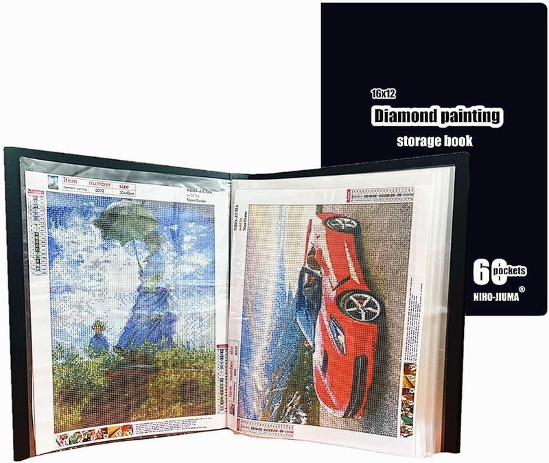 NIHOJIUMA NIHO-JIUMA Diamond Art Portfolio - 60 Page Storage Book for 12x16in/30x40cm Diamond Paintings, Diamond Art Gifts - Image 3