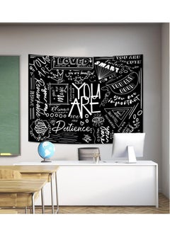 Excefore Tapestry Wall Hanging, Black Classroom, Quote Happiness Tapestry Funny Tapestries  for Teen Girl Living Room Dorm (Black)  - Image 3