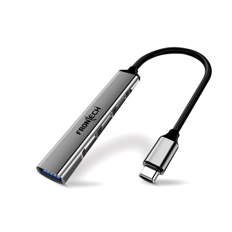 FRONTECH 4 in 1 Multiport HUB,USB 3.0, 3X USB 2.0,Compact Metal Design, Multi OS Compatible. (NC-0041) - Image 1