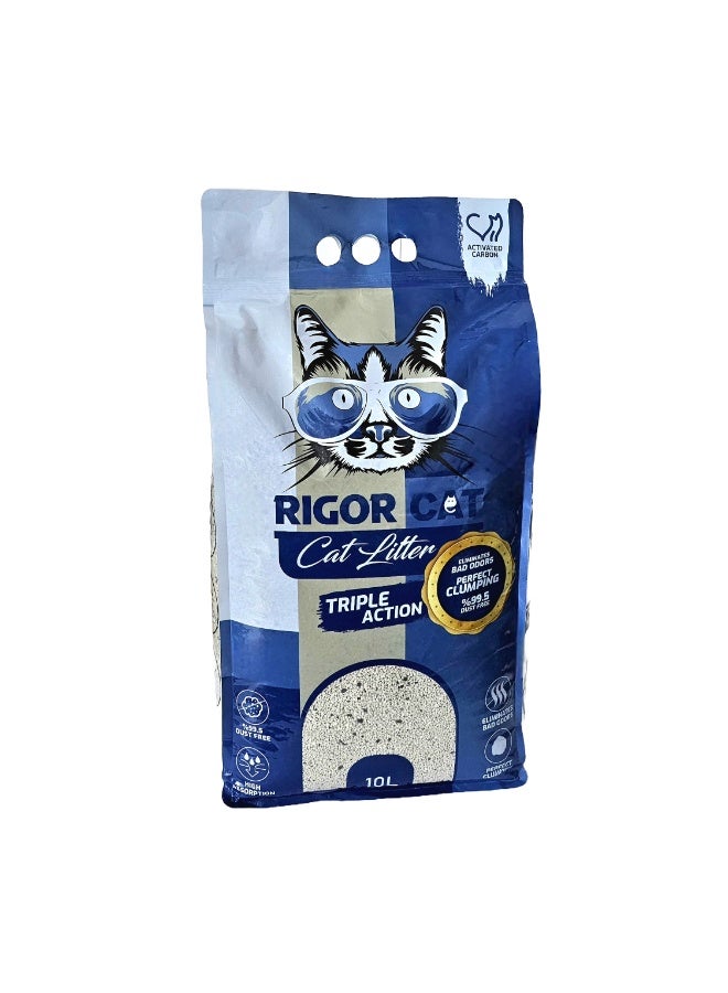 ريجور رمل قطط 10لتر بالكربون النشط ثلاثي الفاعلية - Image 2