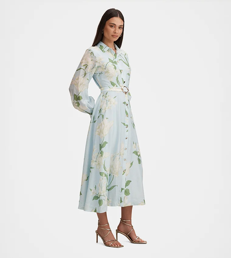 فورايفر نيو Freya Printed Shirt Dress
