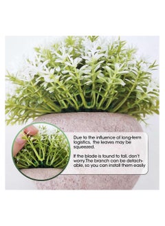 Generic Faux Topiary Shrubs Plants 4 Pots Mini Indoor Artificial Potted Small Plastic Plants Fake Greenery for Room Decor Home Office Desk Table Decorations,Exquisite New House Gift  - Image 4