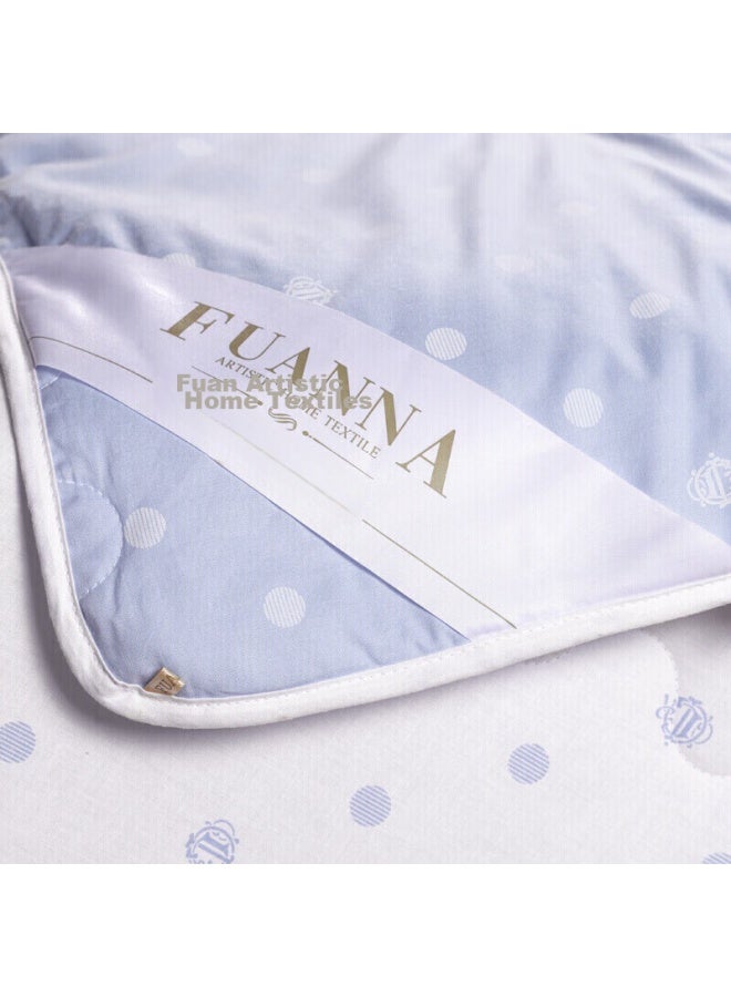 فوانا (ماركة) Fuanna لحاف صيفي منعش، قابل للغسيل، قماش قطني نقي، لحاف مكيف الهواء، لحاف صيفي مضاد للبكتيريا بسبع فتحات، لحاف رقيق فردي، 2 جين، 152x210 سم - Image 4