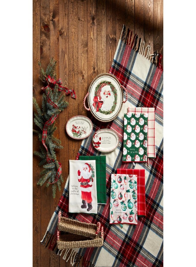 Mud Pie Christmas Time Sentiment Plate PLATTERS & Trays, 6 1/2" x 10", WHITE - Image 2