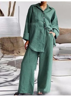 Popular Spring New Women's Clothing Nine-quarter Sleeve Shirt Loose Pants Two-piece Suit