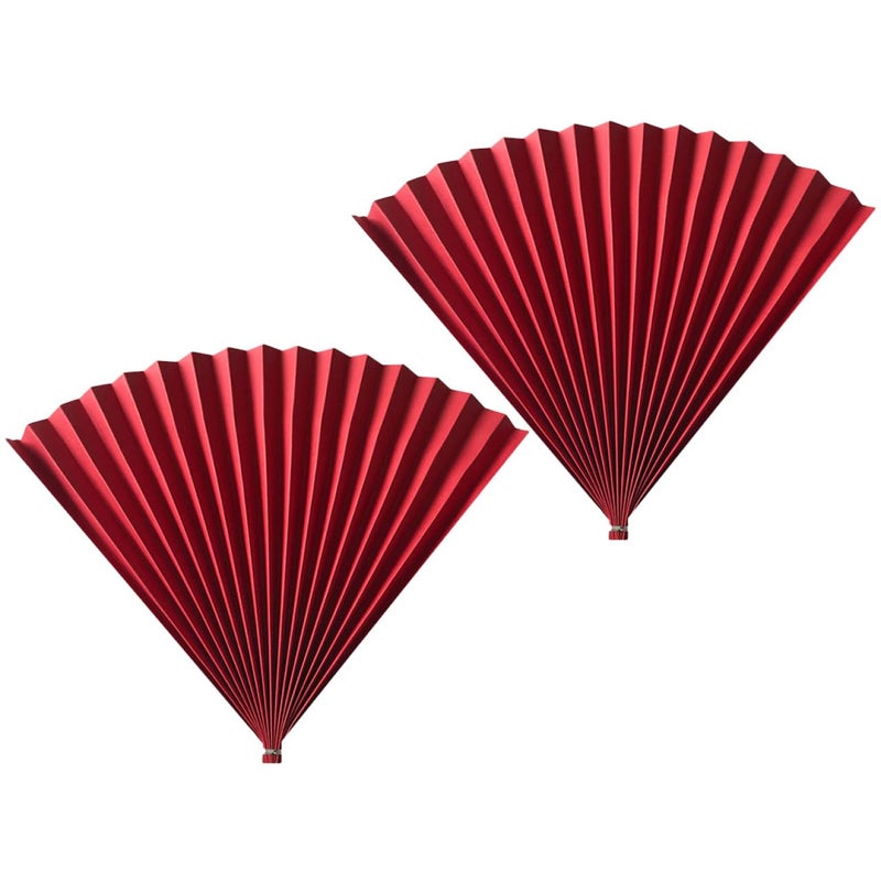 Antique Paper Fan Set Of 2 For Photography Background Jewelry And Cosmetics Display - Image 2