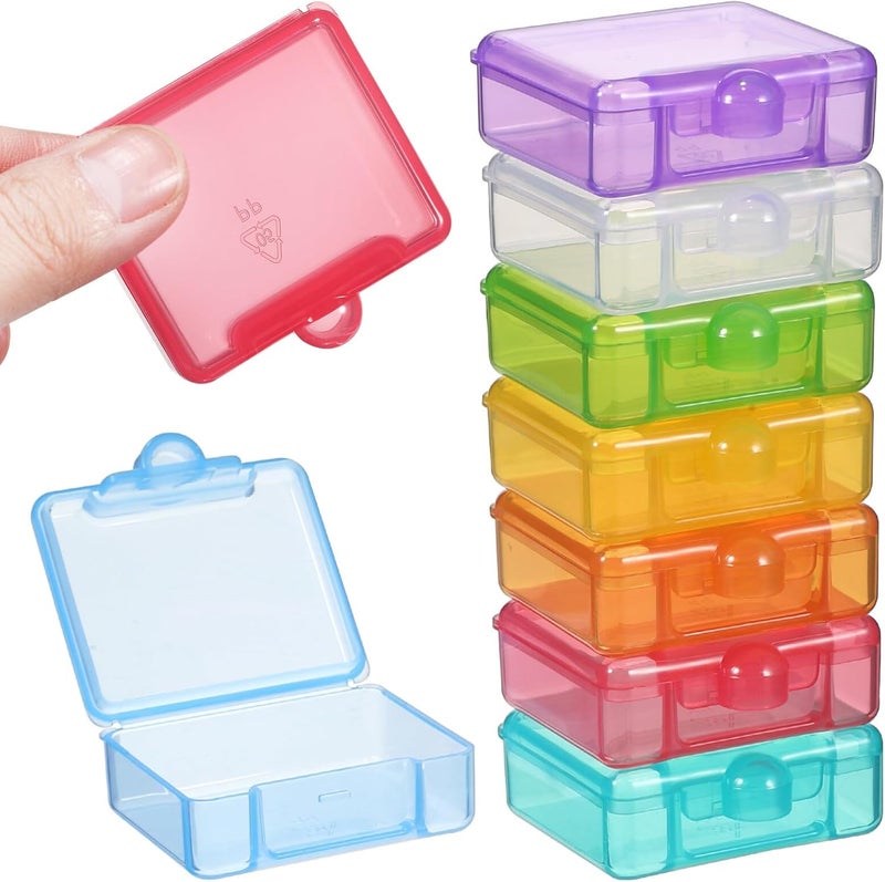 Healifty Small Pill Box, 8 Pcs Square Pill Case Cute Pill Organizer Daily Single Pill Containers Travel Medicine Storage Container for Tablets Fish Oils (8 Colors)