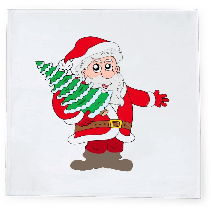 Khakee 6 Pcs Christmas Theme Silk Table Napkins 10x 10 for Xmas Decoration Christmas OrnamentsChristmas Giftxmas21287 - Image 3