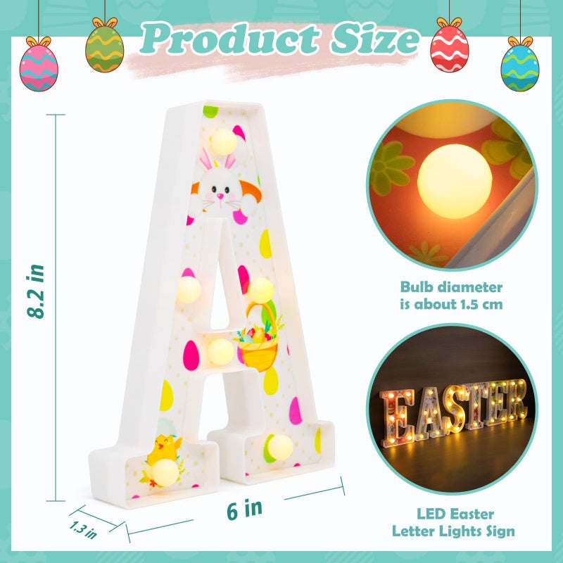 sewrung Easter Lights Indoor Decorations - Table Decors for Home Party & Holiday - Easter Sign - Image 3
