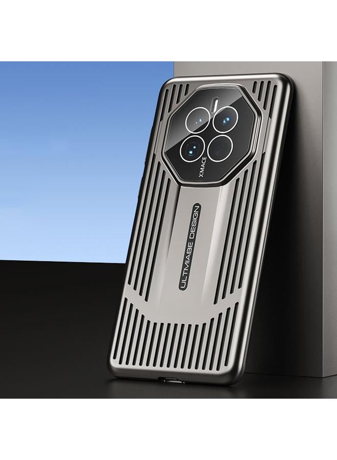 Green Tiger For Huawei Mate 50 Ice Sense Heat Dissipation Electroplating Frosted Phone Case(Grey)