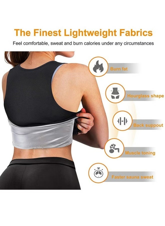 Women's Slimming Body Shaper Sauna Vest Women's Corset, Sweat Shaping Garment, Yoga Wear, Fitness Tummy Sweat Vest（L/XL） - Image 5