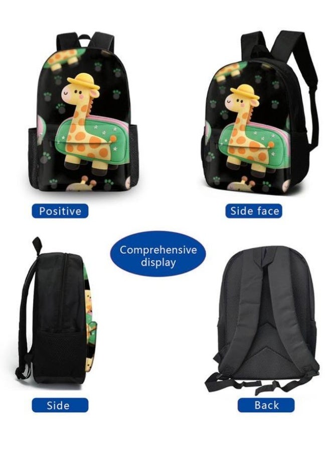 Bright Li Fire Unlock the new fashion of childish fun! Three-piece set of bags, cartoon elements for children and teenagers (students, children, friends' outings, mountain climbing, schooling, etc. can be used) - 112 - Image 3