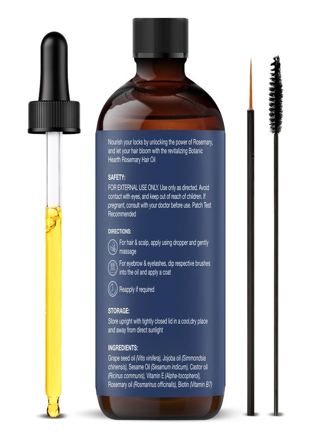 Botanic Hearth 100% Pure Rosemary Oil For Hair (2 Fl Oz) Infused With Biotin, Jojoba & Castor Oil | Hair Treatment | Nourishing & Volumizing | Non Gmo Verified | With Applicators - Hair Tonic - Image 2