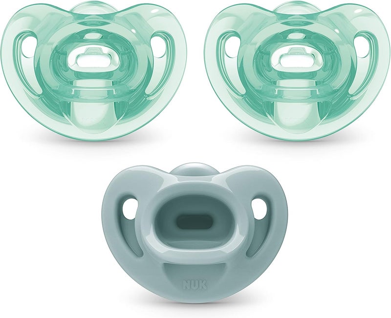 NUK Comfy Orthodontic Pacifiers, 0-6 Months, 3 count (Pack of 1) - Image 1