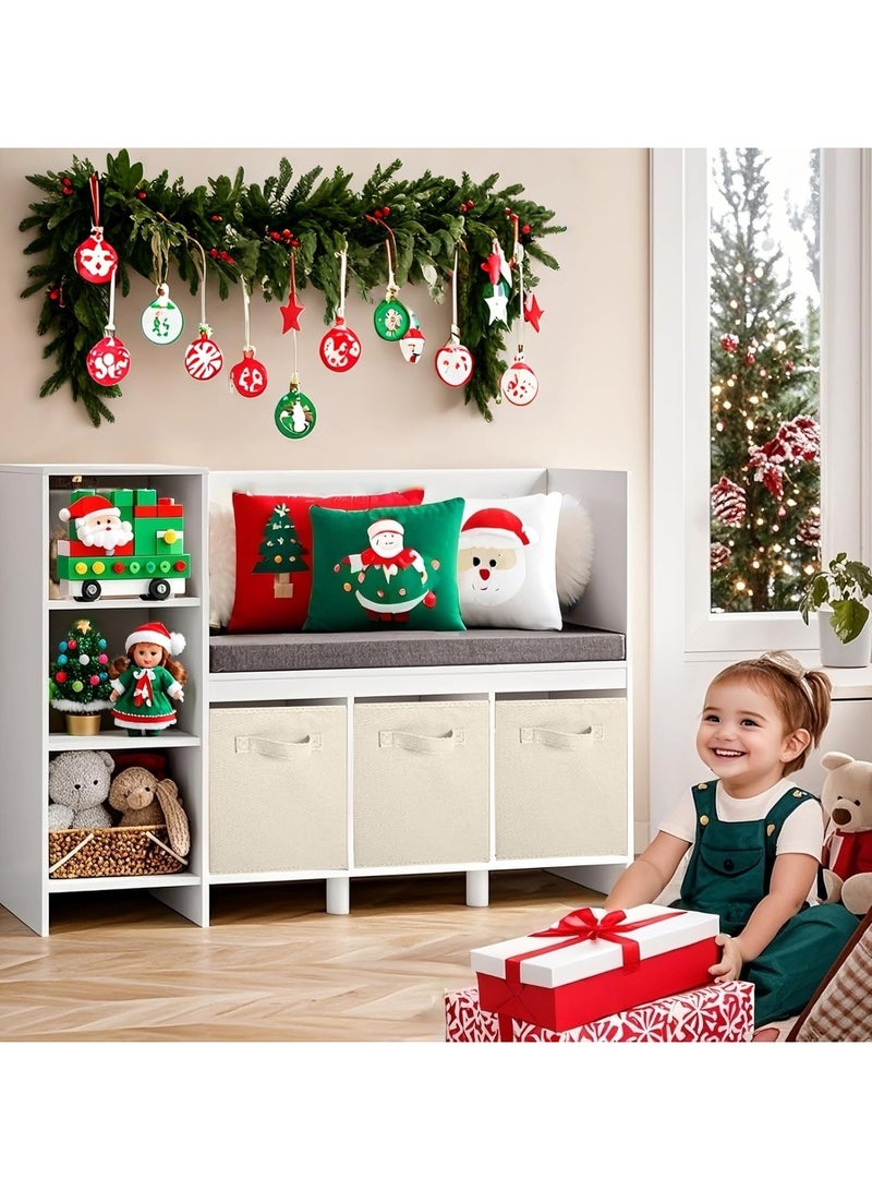 TAPIT Storage Bins Foldable Fabric Storage Cubes And Cloth Storage Organizer Drawer For Closet And Toys Storage (Beige) - Image 3