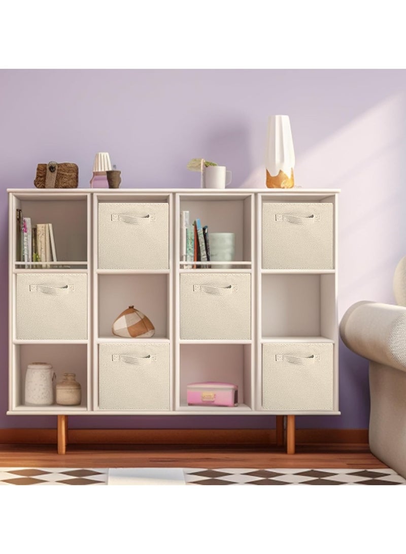 TAPIT Storage Bins Foldable Fabric Storage Cubes And Cloth Storage Organizer Drawer For Closet And Toys Storage (Beige) - Image 4