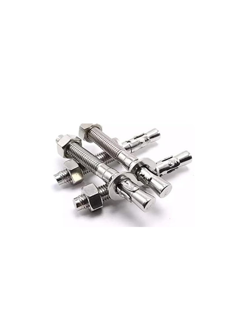 KNP KNP Stainless Steel Anchor Bolt 12x100 Pack of 10 is designed for reliable fastening in a variety of applications offering exceptional strength and corrosion resistance. - Image 1