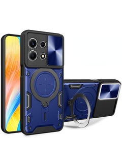Infinix Note 30 Pro Case with 360° Rotatable Magnetic Ring Stand,[Compatible with Mag-Safe][Slide Camera Cover] Military Grade Heavy Duty Protective Case