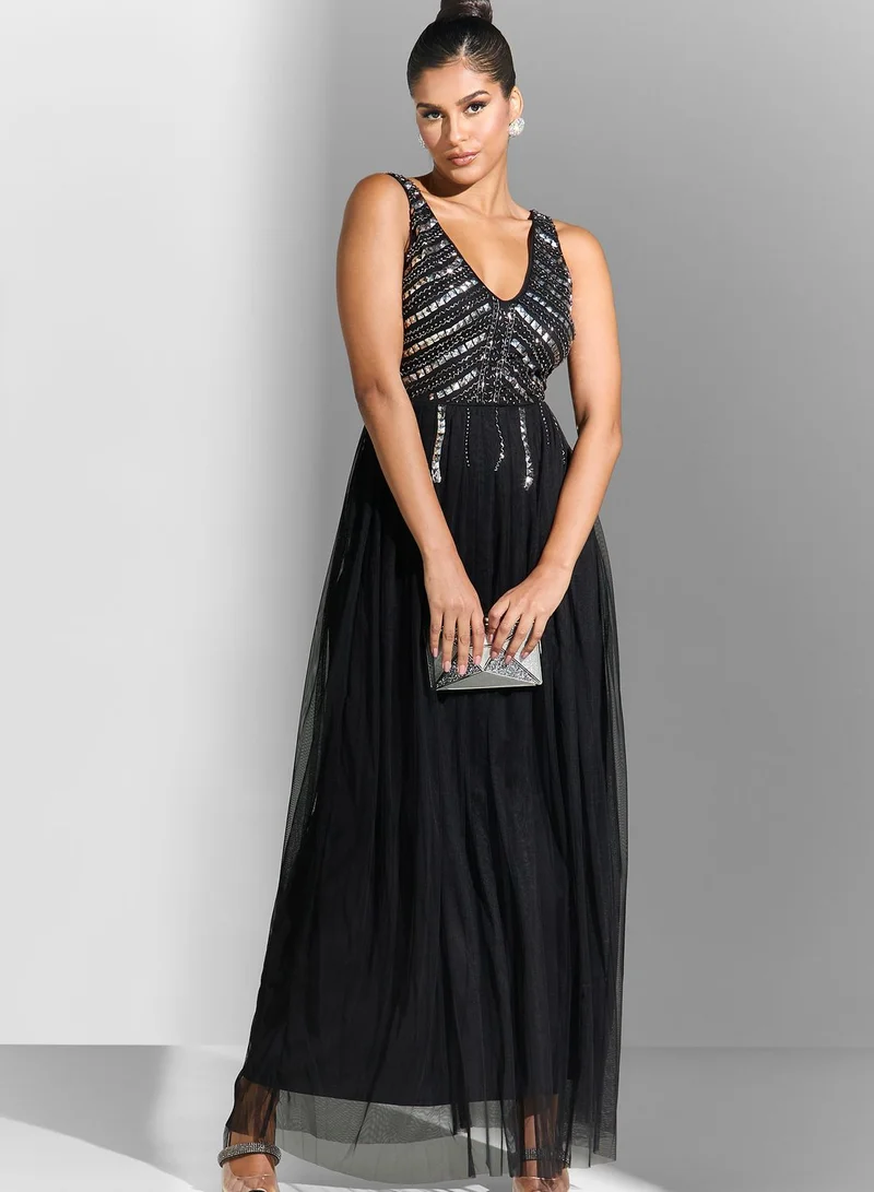 Namshi x Embellished Bodice Dress