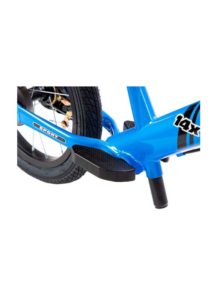 ستردير دراجة سترایدر 14x سبورت للتوازن – دراجة أطفال 2 في 1 مع دواسات اختيارية، خفيفة الوزن ومثالية لتعلم ركوب الدراجة باللون الأزرق - Image 4