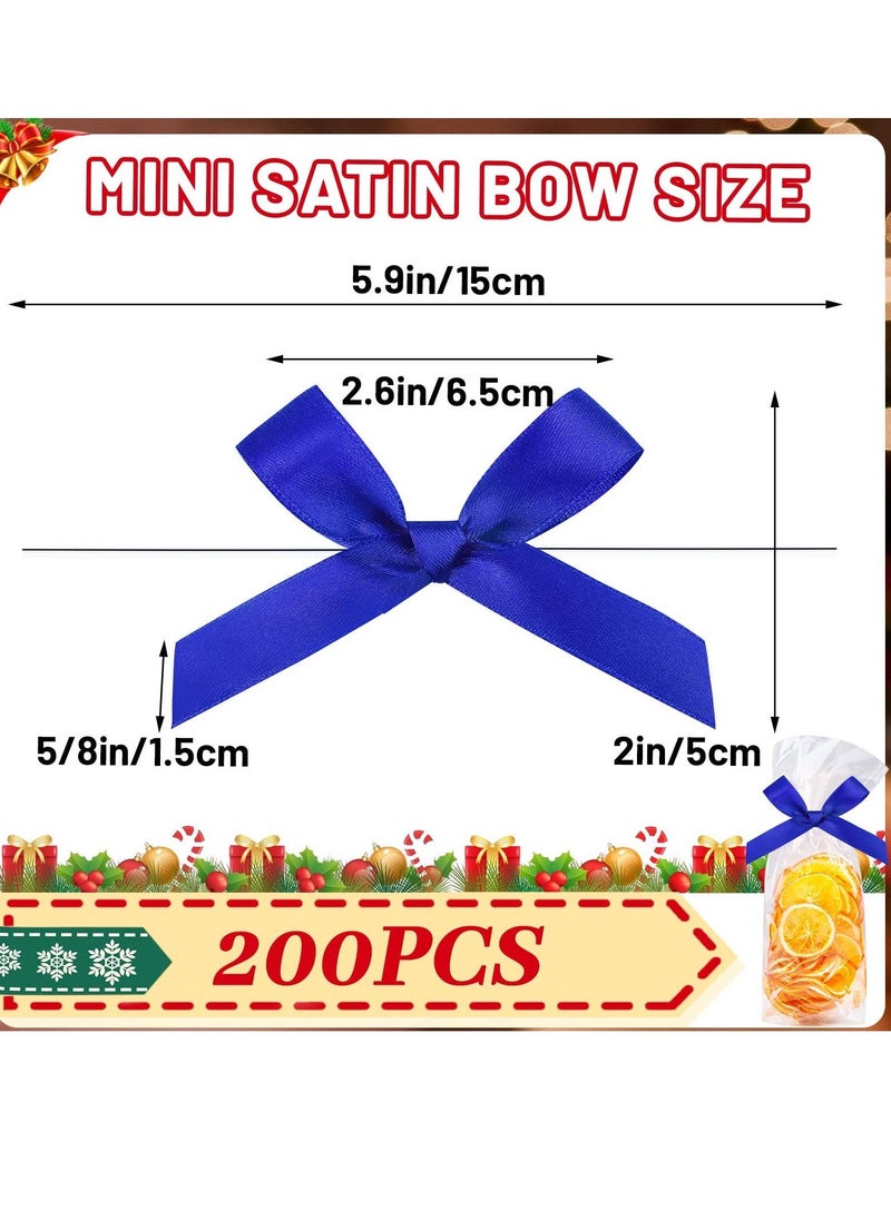 Generic 200 Pcs Twist Tie Bows Ribbon for Gift Wrapping DIY Bows for Candy Bags Decoration Satin Ribbon Bows Tie Bows for Tying up Packages Present Crafts Gift Bags Candy Bags Decorating  - Image 4