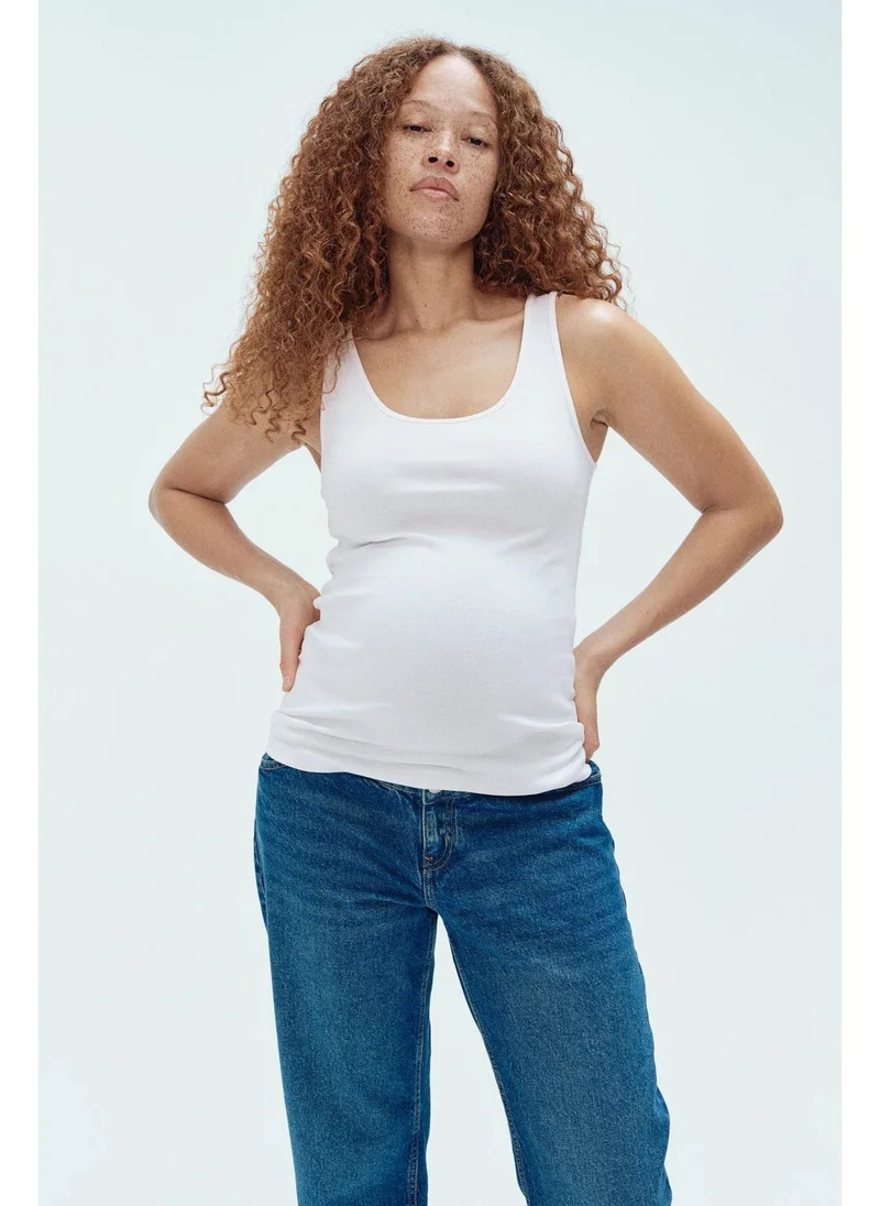 H&M MAMA 2-pack cotton vest tops