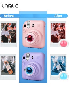 Unique 6 Pcs in a Set - Lens Filters for Instax Mini 12 - 6-Color Close-Up Filters - Fujifilm Camera Lens Accessories - 2 Pcs Hollow Cut Filters and 4 Pcs Full Color Filters  - Image 4