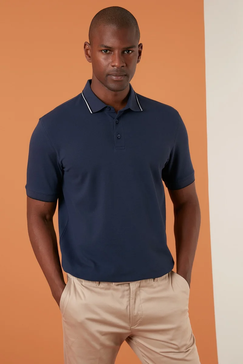 اكسي Cotton Regular Fit Buttoned Polo T Shirt Men's T Shirt EX661