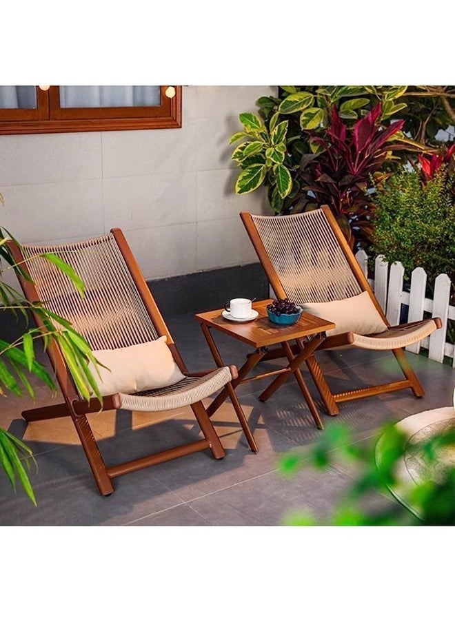 fashionhome Multifunction Folding Chair Long Back Ergonomic Design Outdoor Chair Leisure Chair Portable Reclining Balcony Chair Durable Curved Steel Frame Chair with Detachable Pillow Ideal for Gardens Beaches Pools Living Room 49x80x74 cm - Image 5