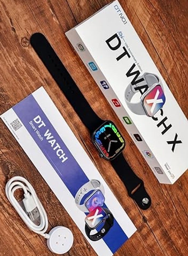 DT NO.I ساعة DT Watch X تتميز بتصميم أنيق وشاشة عالية الدقة، وتأتي عادةً بالعديد من الميزات مثل  الشاشة: شاشة لمس ملونة، توفر عرضًا دقيقًا وواضحًا للمعلومات - Image 3