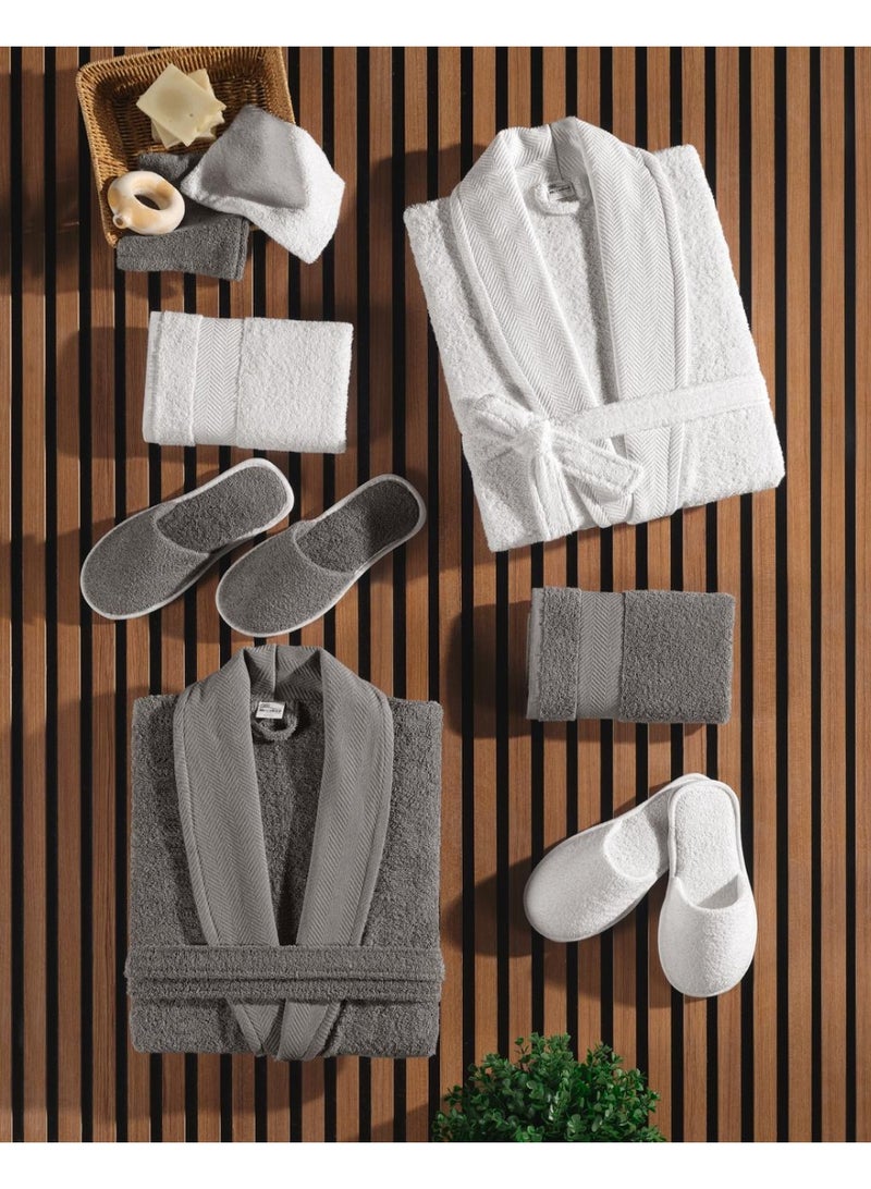 Brides A luxurious 100% cotton Turkish bathrobe set, modern and elegant, for comfort and style. - Image 1