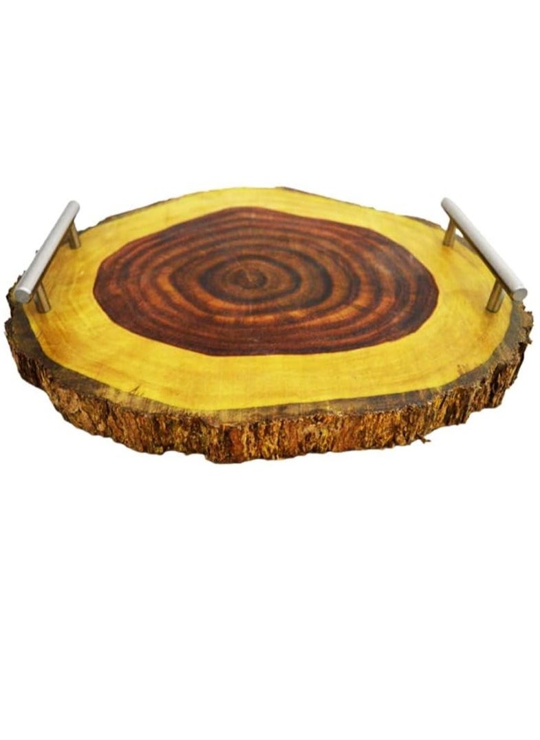 Generic - Natural tree trunk shaped serving plates or trays, handmade, multi-purpose, as coasters for drinks, for decoration, with a unique design that adds a natural touch to the place. Available in size 40 cm. R - Image 1