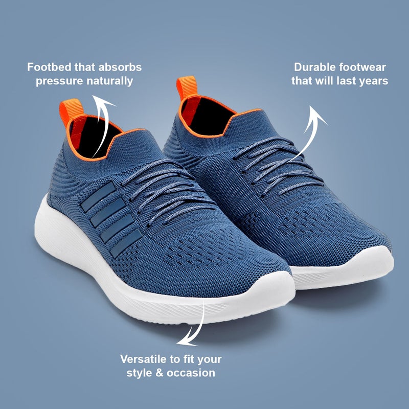 Face Durable Blue Sneakers for Men - Image 1