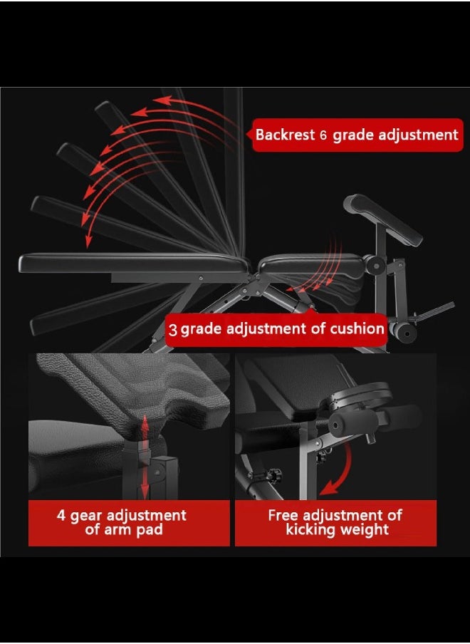Yalla HomeGym - Homegym Heavy-Duty Adjustable Multifunctional Exercise Bench With Leg Extension And Arm Preacher Curls - Image 1