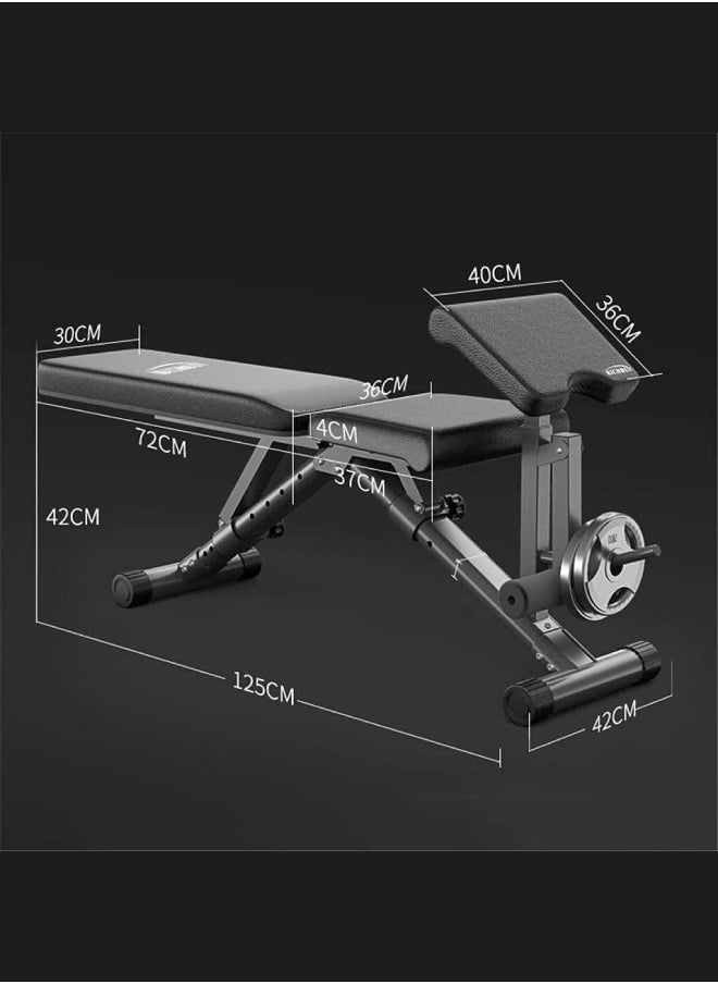 Yalla HomeGym - Homegym Heavy-Duty Adjustable Multifunctional Exercise Bench With Leg Extension And Arm Preacher Curls - Image 1
