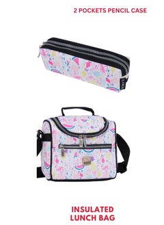 Wires 3 Piece Kids School Trolley Bag laptop compartment Big Wheels With Lunch bag & Pencil Case  - Image 5