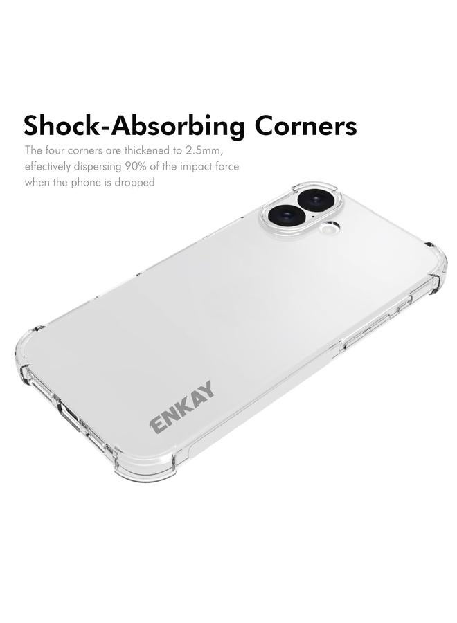 ENKAY Case For iPhone 16 Hat-Prince Transparent TPU Shockproof Phone Case - Image 2