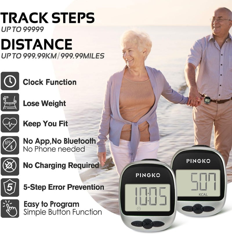 PINGKO Outdoor Multi-Function Portable Sport Pedometer Step/Distance/Calories/Counter - Image 2