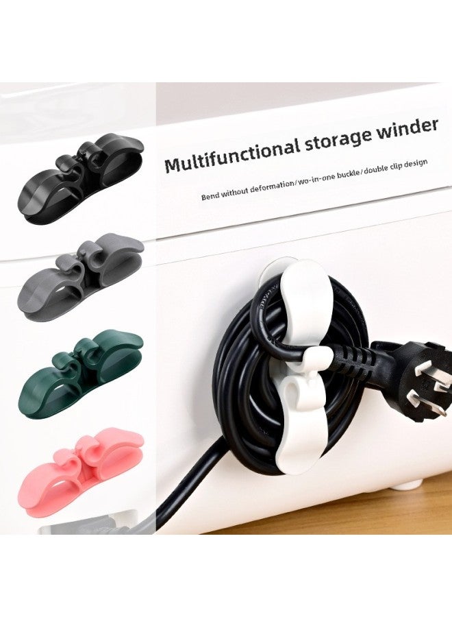 Loquat Multifunctional Electrical Power Cord Winder Fan Wire Strip Household Universal Traceless Back Adhesive Cable Organizer-Color:Gray  - Image 2
