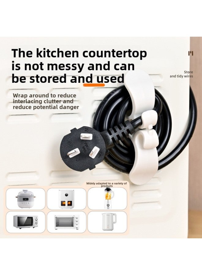 Loquat Multifunctional Electrical Power Cord Winder Fan Wire Strip Household Universal Traceless Back Adhesive Cable Organizer-Color:Gray  - Image 5