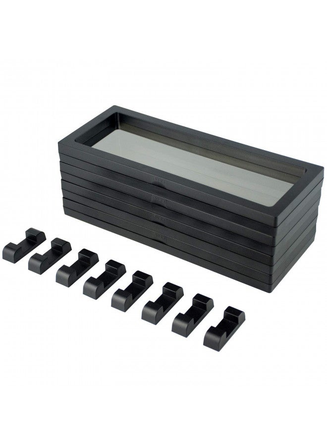 WISHDIAM 3D Floating Frame Display Case Holder Stands Holder Suspension Frame for Challenge Coin,AA Medallion,Chip,Pin,Medal,Black (9.1x3.5x1.6 inch, 4PCS) - Image 5