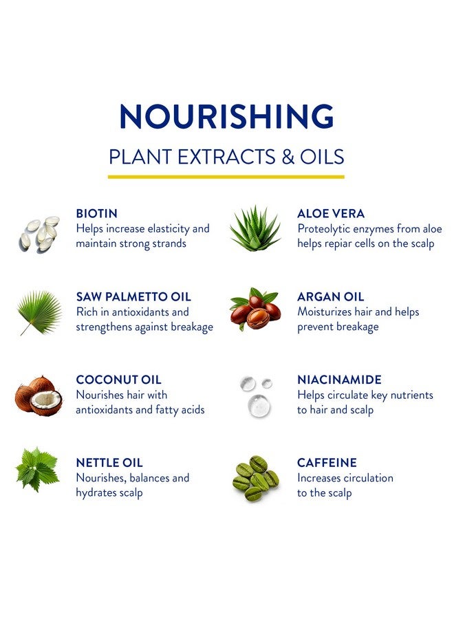 روتين  والنص شامبو روتين ويلنس المضاد لتساقط الشعر - مانع البيوتين لهرمون ديهدروتستوستيرون للنساء والرجال - شامبو آمن على اللون لمنع تساقط الشعر ونمو صحي - جوز الهند والفانيليا - 14 أونصة - Image 3