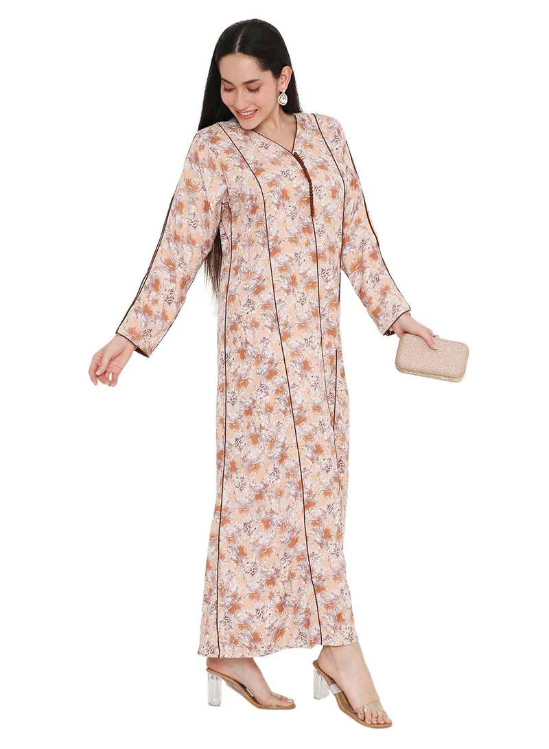 HANA & SARA MULTICOLOUR PRINTED UNIQUE STYLED ARABIC KAFTAN FARASHA JALABIYA DRESSES