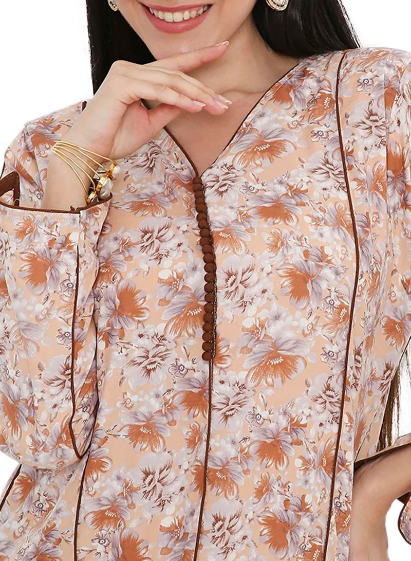 HANA & SARA MULTICOLOUR PRINTED UNIQUE STYLED ARABIC KAFTAN FARASHA JALABIYA DRESSES