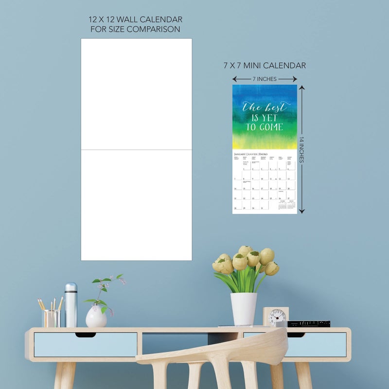 Graphique 2024 Best Day Ever Mini Wall Calendar | 7â€ x 7â€ | Thick Paper | Home & Office Organizer | Large Monthly Grid | 3 Languages & Marked Holidays | 4 Month Preview Page for 2025 - Image 4