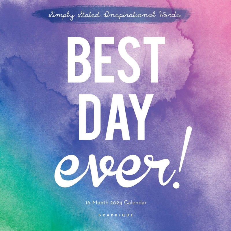 Graphique 2024 Best Day Ever Mini Wall Calendar | 7â€ x 7â€ | Thick Paper | Home & Office Organizer | Large Monthly Grid | 3 Languages & Marked Holidays | 4 Month Preview Page for 2025 - Image 1
