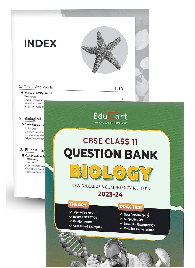 null - Educart CBSE Class 11 Question Bank 2023-24 PHYSICS, CHEMISTRY, BIOLOGY & ENGLISH (For 2024 Exam) - Image 1