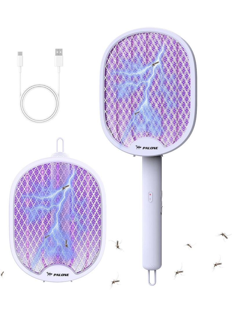 PALONE Electric Fly Swatter, 4000V Mosquito Killer Stick With UV Light Attraction, Electric Insect Killer with 180° Rotating Handle, USB-C Mosquito Bug Zapper, More Suitable for Indoor Use - Image 1