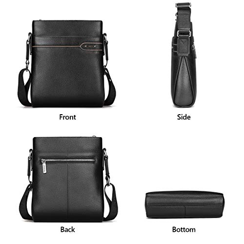 LAORENTOU Men's Genuine Leather Shoulder Bag, Business Crossbody Bag for Men Messenger Bags Leather Purse - Image 5